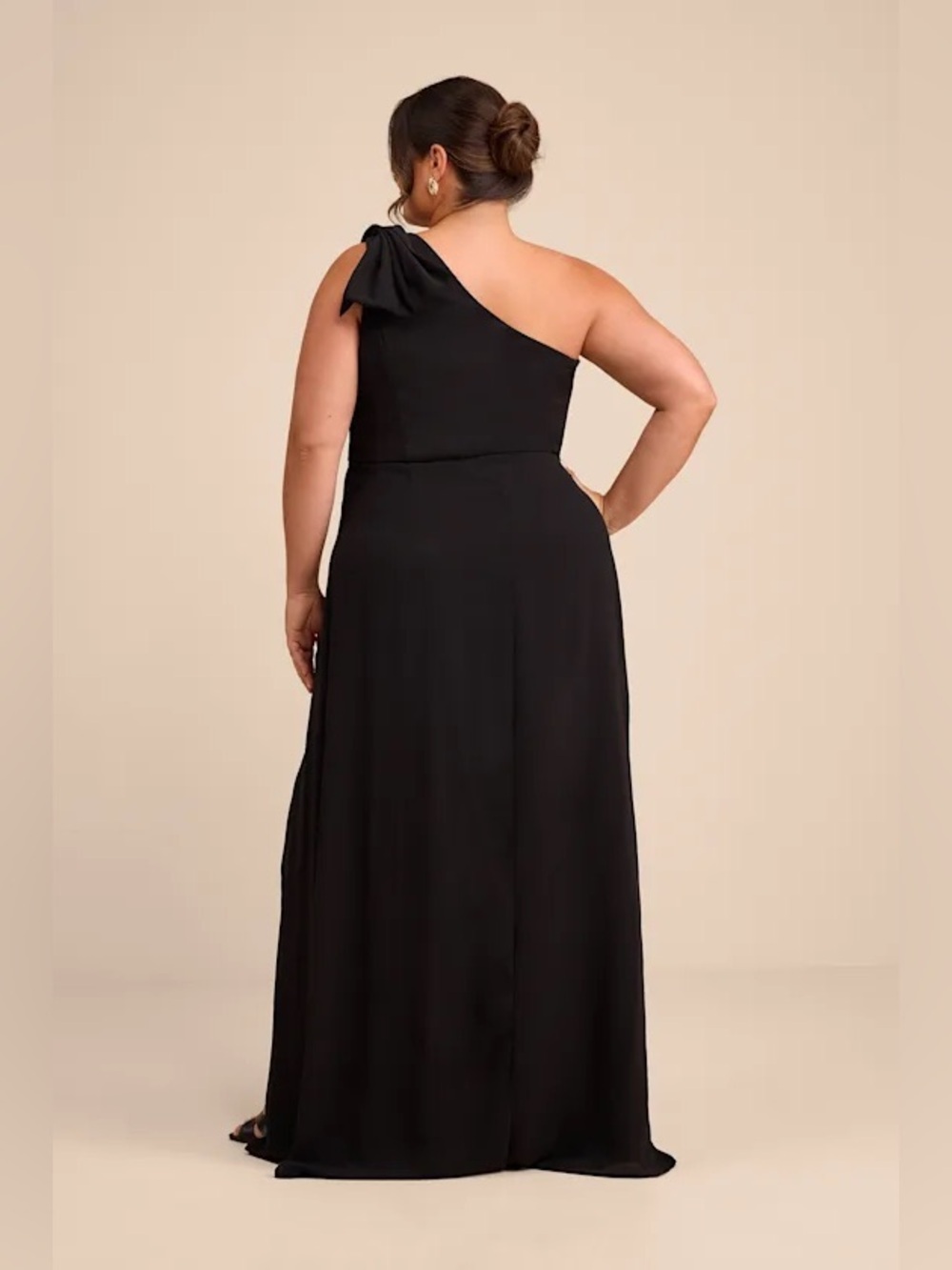 Lulus Simply Brilliant Black One-Shoulder Bow Maxi Dress - Picture 7 of 10